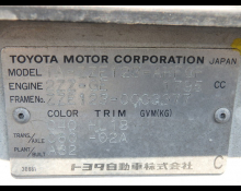 Toyota Corolla Runx 2001
